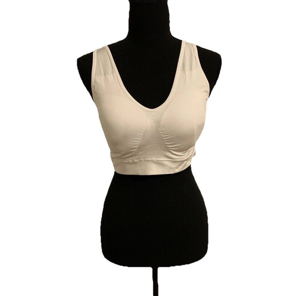 Truekind Everyday Throw On Wireless Bralette Size 3X White Comfort New